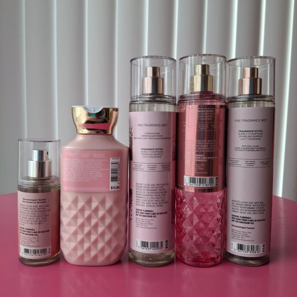 Bath & Body Works CHAMPAGNE TOAST Mist & Lotion Set 5-Piece Bundle - Picture 2 of 2